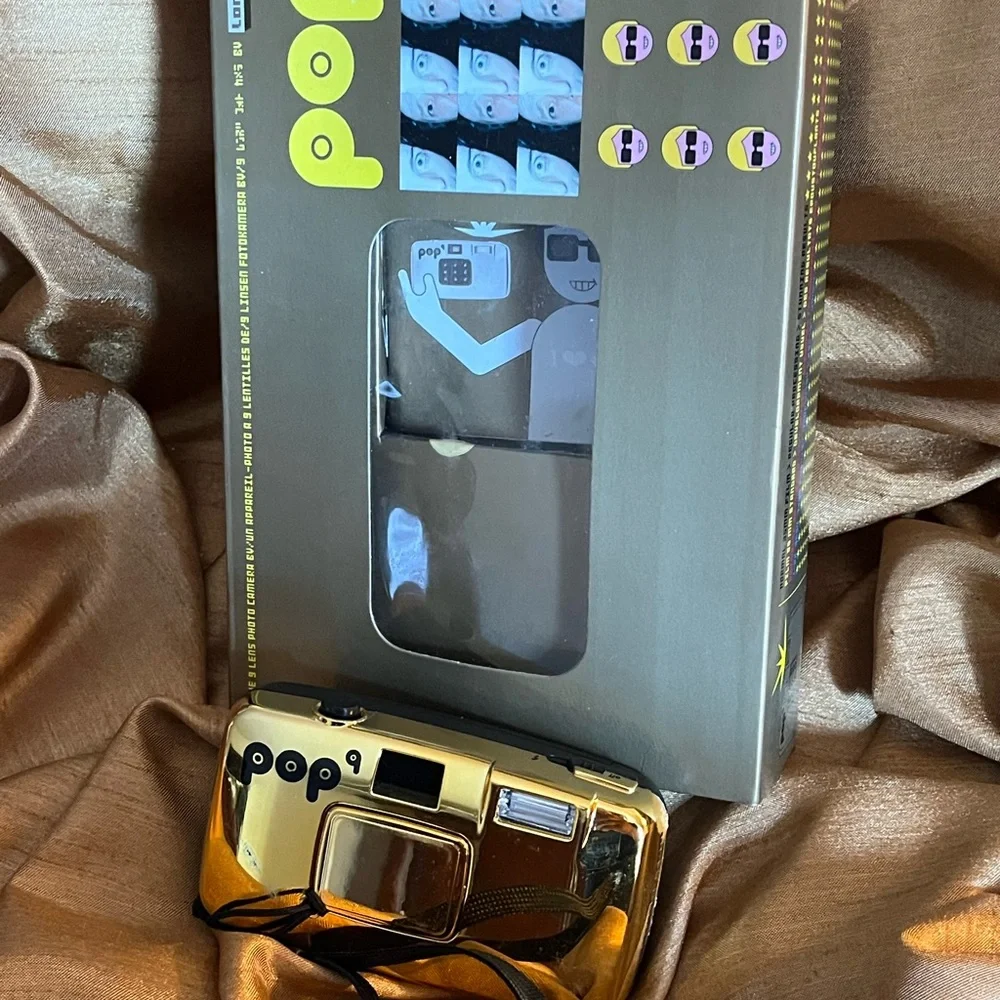 Pop Gold Camera with Black Accents